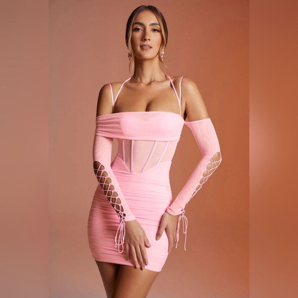 Oh Polly Lace Up Corset Dress